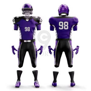 ชุดอเมริกันฟุตบอลสำหรับเด็กและผู้ใหญ่พร้อมสีของทีมและโลโก้แบบกำหนดเองชุดอเมริกันฟุตบอล - Product Image 1