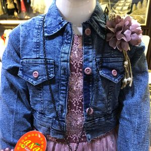 Koti – robe en jean spécial gheri avec sac, couleur violet et gris, noir et gris, robes de fête fantaisie pour bébé fille - Product Image 5
