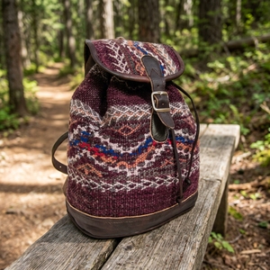 Handmade Canvas Kilim Carry-On 4-<b>Wheel</b> Backpack <b>with</b> Classic Style Unisex <b>Travel</b> <b>Bag</b> Durable - Product Image 2