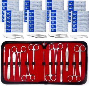 Kit d'instruments vétérinaires manuels de 53 pièces Ciseaux Pinces Porte-aiguilles Manche de scalpel |   Acier inoxydable certifié CE - Product Image 4