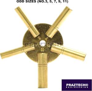 10 in 1 Solid Brass Clock Winding Key <b>Set</b> Dual Head Universal Sizes 2 to 11 for Mantel Wall Antique Clocks - Product Image 4