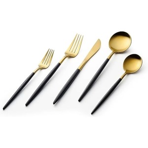Stainless Steel <b>Set</b> Of 4 Flatware <b>Set</b> Ideal <b>For</b> Kitchen Tabletop Hotel Home Use Gold Color Plated Finished Cutlery <b>Sets</b> - Product Image 4