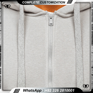 Meilleure qualité Sweats à capuche zippés Logo personnalisé Sweat à capuche unisexe à séchage rapide - Product Image 6