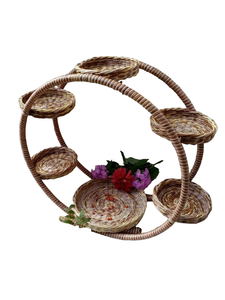 Cesta Decorativa Hecha a Mano de Mimbre para Frutas y Otros Accesorios, Cesta de Mimbre y Yute Hecha a Mano - Product Image 6