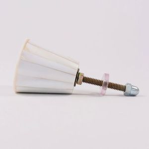 Bulk Mother Pearl Wood Cabinet Knobs Cream <b>Single</b> Hole Pulls Vintage Dresser Door Kitchen Cabinets 3.81 cm WRK-117 - Product Image 2