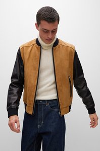 Chaqueta de bombardero Varsity de Cuero 100%, nuevo diseño, abrigo de béisbol acolchado, técnicas bordadas, a prueba de viento, transpirable, Reversible - Product Image 5