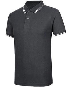 เสื้อสวมหัวผ้าสแปนเด็กซ์/ โพลีเอสเตอร์สำหรับผู้ชายสไตล์เรียบง่ายคลาสสิกสำหรับเสื้อคอป้องกันริ้วรอยแขนสั้น - Product Image 3