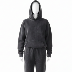 Sudadera con Capucha Estampada con Logotipo Personalizado SIN Pedido Mínimo, Sudadera de Felpa Gruesa 100% Algodón para Ropa Urbana - Product Image 3