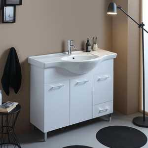ตู้ห้องน้ำแบบตั้งพื้น Ravenna Sink ขนาด 105 ซม. พร้อมบานประตูสีขาวและลิ้นชัก รุ่นส่งออก ชุดห้องน้ำ - Product Image 1