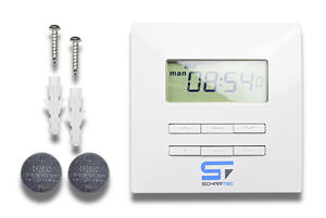 SCHARTEC Volet roulant interrupteur mural sans fil 15 canaux avec batterie CE télécommande Moteur tubulaire Volet roulant émetteur - Product Image 3