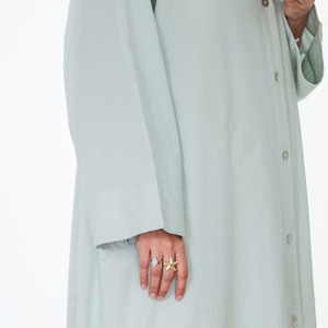 Vente en gros de robe abaya musulmane modeste pour femmes nouveauté caftan en mousseline de soie ouvert 100% soie fabriqué au Pakistan - Product Image 5
