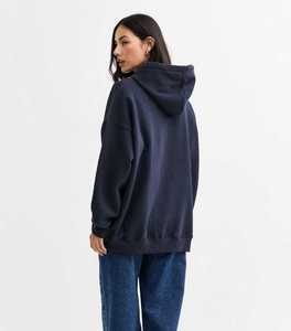 เสื้อฮู้ดดี้สีน้ำเงินกรมท่า รุ่นใหม่ สำหรับผู้หญิง ใส่สบาย ทรงหลวม ปักลายกาแฟ ป้องกันรอยยับ ระบายอากาศดี สไตล์ไฮสตรีท ผ้า 100% - Product Image 3