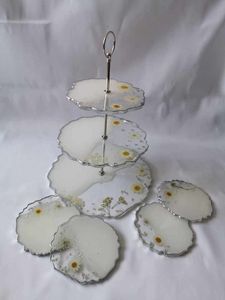 Handmade DIY 3-Tier round <b>Silicone</b> <b>Mold</b> for Fruit Tray Tea Tray and Table Epoxy Resin Arts GIVES RELATED DISPLAY - Product Image 4