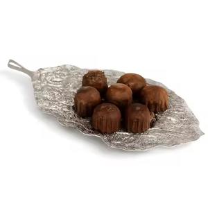 Plateau long en bronze pour le chocolat, pour l'Aïd, le Ramadan, les cadeaux sucrés, plateau à fruits secs, plateau à desserts arabes pour une utilisation festive - Product Image 4