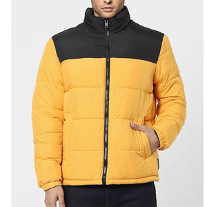 Blouson bombardier matelassé en duvet jaune rembourré personnalisé de haute qualité pour hommes/veste matelassée/veste à bulles Veste et joggeurs pour hommes - Product Image 5