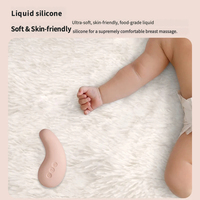 Masseur de lactation avec chauffage et vibration, masseur mammaire rechargeable en silicone pour l'allaitement et les soins post-allaitement