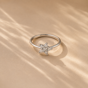 Anillo de Sello con Diseño de Racimo de Estrellas Delicado - Joyería Vintage con Incrustaciones Geométricas - Product Image 3