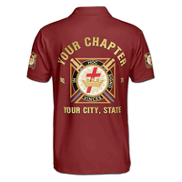 Personnaliser le nom du chapitre maçonnique chevaliers templiers franc-maçonnerie Polo de haute qualité sur mesure à manches courtes pour hommes