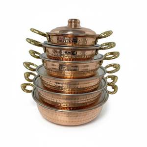 Poêle de cuisson commerciale en cuivre épais forgé à la main avec couvercle - Product Image 4