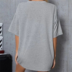 Venta al por mayor de las mujeres 100% algodón camiseta de alta calidad de diseño de moda moderna personalizada camiseta de las mujeres del logotipo personalizado OEM - Product Image 2