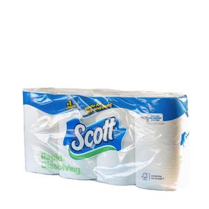 Papel Higiénico de Disolución Rápida Scott, 48 Rollos Dobles (6 Paquetes de 8), Seguro para Fosas Sépticas - Product Image 1