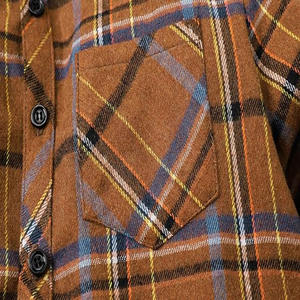 Chemise en flanelle pour homme, facile à laver, durable, respirante, confortable, anti-froissement, décontractée, avec de nouveaux designs - Product Image 5