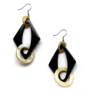 Pendientes de diferentes diseños para mujer hechos de cuerno de búfalo para pulido natural a bajo precio por Crescent Crafts - Product Image 4