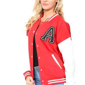 Veste universitaire pour femmes Manteau de baseball surdimensionné à la mode Vêtements d'extérieur décontractés de style universitaire avec logo personnalisé pour la vente en gros - Product Image 4