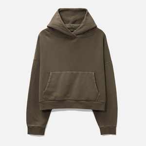 custom hoodies <b>men's</b> 100% cotton oversized drop shoulder streetwear heavyweight <b>pullover</b> blank vintage wash crop hoodie <b>for</b> <b>men</b> - Product Image 1