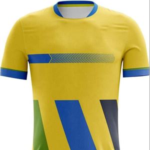 Wholesale Custom Made Yellow Long Sleeve Soccer Uniform for Adults Soccer Wear - Product Image 1
