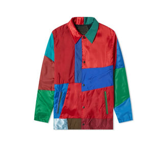 2025 hommes hiver coupe-vent veste haute qualité toile grande taille couleur bloc col montant Style de rue enduit - Product Image 3