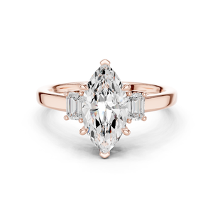 Anillo de plata ajustable de 14K con piedra de cristal Joyería de moda - Product Image 2