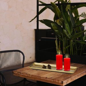 Plateau martelé en aluminium doré rectangle de la meilleure qualité pour un usage domestique de restaurant et d'hôtel au prix de gros - Product Image 4