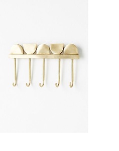 Flower Leaf Stainless Steel Wall Hanger with 5 Hooks <b>for</b> Home Decor Living Room <b>Clothing</b> <b>Hanging</b> and Self-Adhesive Installation - Product Image 2