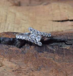 White Topaz 925 Sterling <b>Silver</b> Ring April Birthstone Handmade Gemstone Jewelry Natural Stone Ring Gift - Product Image 2