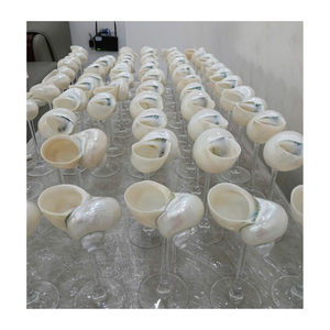 OCEAN STYLE HANDMADE SEASHELL DRINKING <b>GLASS</b> <b>GOBLET</b> WITH HIGH QUALITY FOR DECOR TABLE MADE IN VIETNAM - Product Image 6
