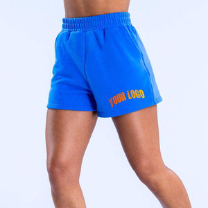 กางเกงกีฬาขาสั้นผ้าฟลีซเอวกลางขาสั้นสำหรับผู้หญิงกางเกงกีฬาลำลอง - Product Image 2