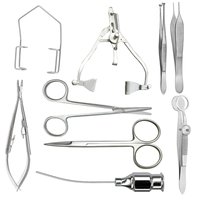 Kit d'instruments ophtalmiques vétérinaires de base de 9 pièces Outils chirurgicaux standard pour paupières Pack complet d'instruments oculaires pour vétérinaires