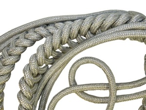 Accesorio uniforme de nailon personalizable Aiguillette Rojo Dorado personalizado OEM para equipos de defensa personal - Product Image 6