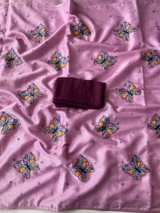 Dernière collection de soie Kota avec broderie Saree Fabricant et fournisseur de Surat au taux le plus bas - Product Image 3