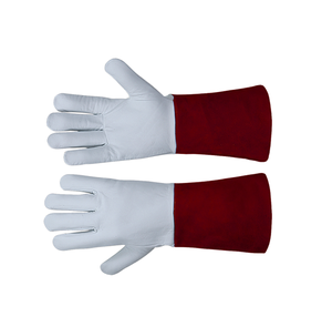 Guantes de soldadura de cuero de vaca divididos Argon MIG TIG de primera calidad, protección de seguridad Industrial, Palma reforzada resistente al calor - Product Image 6