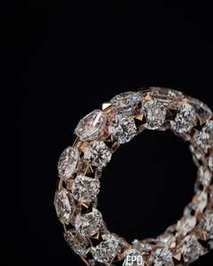 Anillo de Plata de Ley 925 con Oro Rosa de Alta Calidad Personalizado, Corte Hexagonal, Diamante Cultivado en Laboratorio VVS, Joyería de Boda para Mujer para Aniversarios - Product Image 4