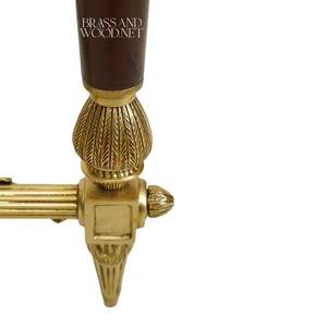 Table d'appoint de luxe à plateau carré en verre avec cadre en laiton doré orné et décorations en forme de vigne complexes pour la décoration de palais - Product Image 6