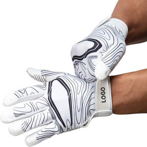 Guantes de receptor de fútbol americano de alta calidad personalizados con agarre de látex logotipo y color personalizados - Product Image 5