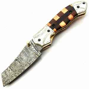 Cuchillo de bolsillo plegable Damasco Mango de calidad premium Cuchillo plegable de acero Damasco - Product Image 2