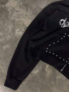 Sudadera con Capucha Personalizada 100% Algodón Grueso de 500 g/m², Sudadera con Estampado Serigrafiado, Lavado Desteñido al Sol, Sudadera Cruzada para Hombre - Product Image 4