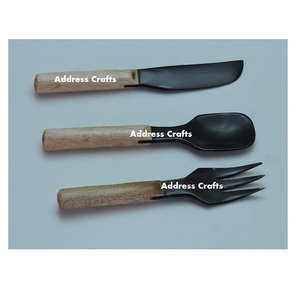 Phong cách sang trọng sừng Flatware Set phục vụ muỗng dao nĩa và dụng cụ nhà bếp chất lượng tốt nhất giá cả hợp lý đa chức năng đồ dùng - Product Image 1