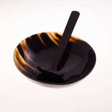 Qualité un bol à salade à une corne vaisselle corne faite à la main haute vente corne de buffle naturelle riz nouilles bol nouveau bol à mélanger en corne - Product Image 4