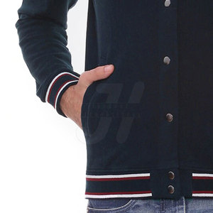 เสื้อแจ็คเก็ตเลตเตอร์แมนผ้าแคนวาสคอตั้งแบบสั่งทำสำหรับผู้ชาย คุณภาพสูงสำหรับฤดูหนาว ผ้าฝ้ายเรียบสไตล์เบสบอล สไตล์ไฮสตรีท - Product Image 6