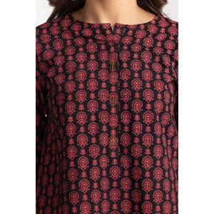 Chemise en tissu cambrique à imprimé blocs, style modeste GLS-24-141 - Product Image 2